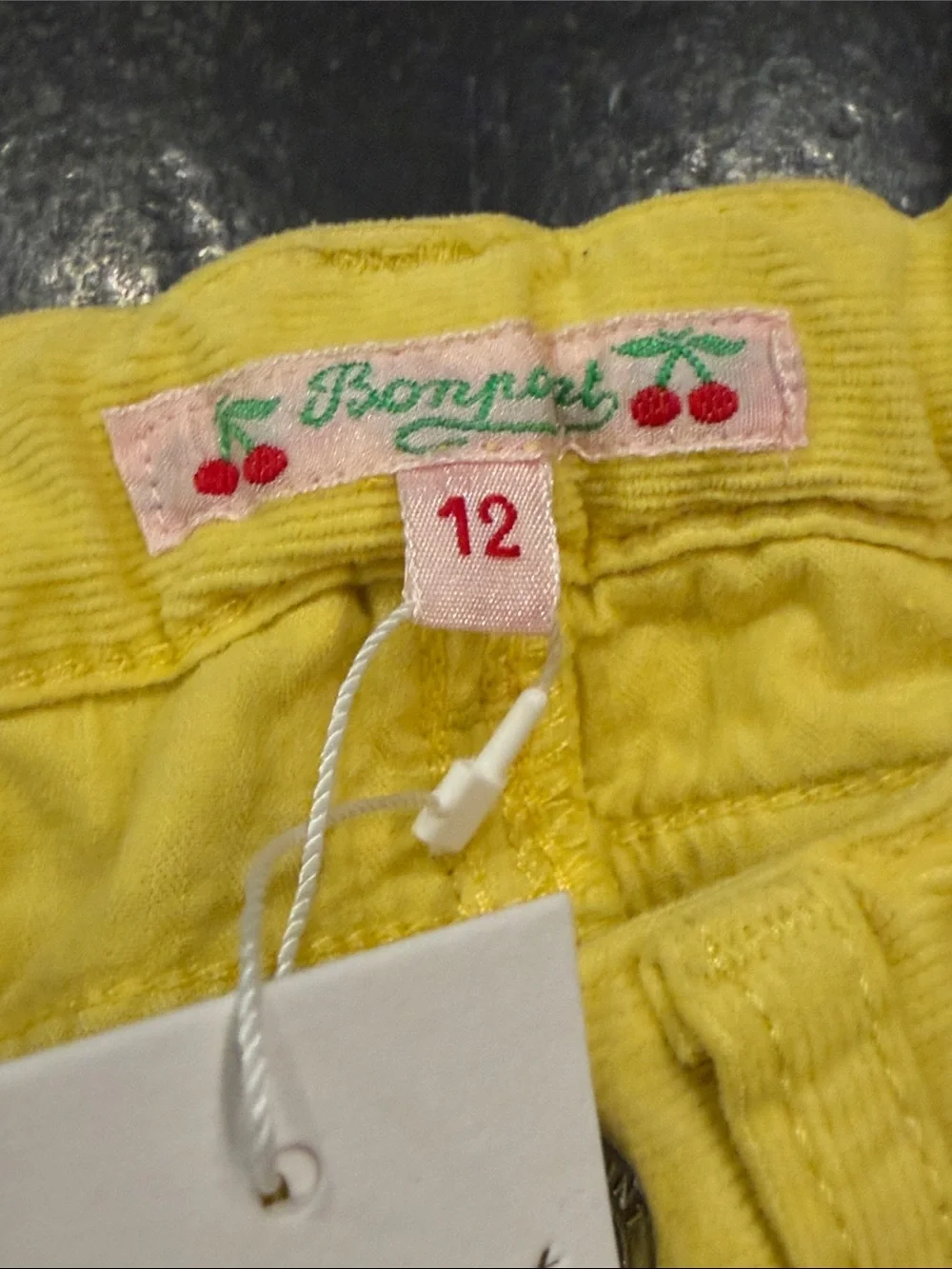 Bonpoint Yellow Corduroy Kids Pants - new with tags 12 months